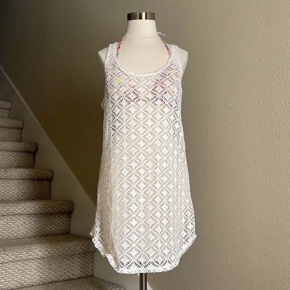 Miken Sz M white swim cover-up